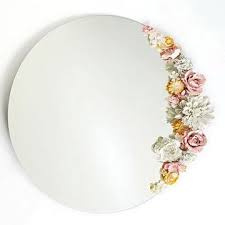 Diy And Crafty How To Decorate A Mirror With Flowers On Imgfave Floral Mirror Mirror Decor Diy Decor