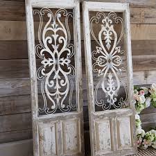 Distressed Door Panels Are One Heck Of A Handpicked Find I Love Them So Much I Turned Mine Into A Screen Door For The Sag Metal Wall Panel Rustic Doors Doors