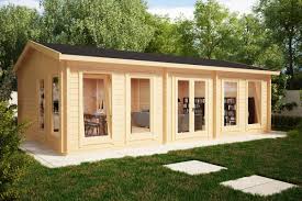 Grosses Gartenhaus D 38m2 70mm 5x8 Hansagarten24 Gartenhaus Kaufen Sommerhaus Gartenhaus