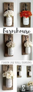 14 Farmhouse Mason Jar Decor Inspirations That Are No Less Than Fabulous Mason Jar Decorations Mason Jar Sconce Decorated Jars