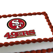 Pin By Rose Marie On Cakes 49ers Birthday Party 49ers Cake Edible Image Cake Decoration