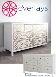 Makeover The Ikea Hemnes 8 Drawer Dresser With O Verlays Khloe Painted Gold An Easy Beautiful Diy Ikea Hemnes Furniture Diy Ikea Hemnes Dresser