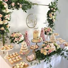 Simple Yet Elegant Backdrop For This Rich Dessert Bar Any Thoughts Sourceunk Engagement Party Table Engagement Party Cake Engagement Party Decorations