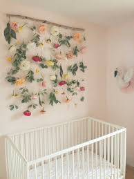 Flower Wall Hanging Nursery Floral Floral Backdrop Nursery Decor Wedding Decor Birthday Girl Flowers Crib Hanging Decor Hanging Flower Wall Flower Wall Decor Floral Nursery