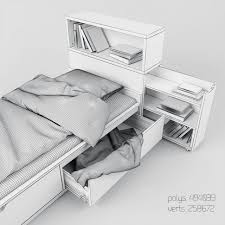 3d Models Bed Ikea Flaxa Bed Headboard Kinder Zimmer Zimmer Kinderzimmer