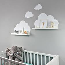 Wall Decal Clouds In White For Ikea Shelf Ribba Mosslanda 55 Cm Picture Bar For Baby Room Nursery Decal For Wall And Wallpaper Wall Stickers Clouds Baby Boy Rooms Ikea Shelves