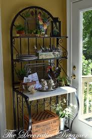 The Decorative Dreamer A New Kitchen Vignette Bakers Rack Decorating Bakers Rack Decor