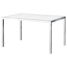 Torsby Table Chrome Verre Blanc 135x85 Cm Ikea Ikea Esstisch Ikea Tisch Tisch