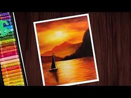 How To Draw Sunset Scenery With Oil Pastels Step By Step Youtube In 2020 Oil Pastel Paintings Oil Pastel Art Soft Pastels Drawing