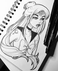 Gwen Darcy Sketch Book Sailor Pluto Sailor Moon Art