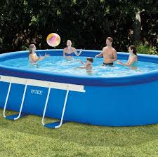 Intex Oval Frame Pool Set Inflatable Swimming Pool Plastic Swimming Pool Swimming Pools