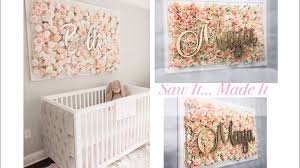 Diy Nursery Flower Wall Picture Tutorial Youtube Diy Nursery Decor Diy Flower Wall Baby Nursery Diy