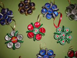 Valerie A Heck Beer Bottle Cap Ornaments Beer Cap Crafts Bottle Cap Crafts Diy Christmas Ornaments