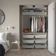 Boaxel 2 Section Shelving Unit White Shop Here Ikea No Closet Solutions Shelving Unit Shelving