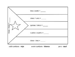 The flag of puerto rico (spanish: Puerto Rico Flag Coloring Page Using Math By Senora S Store Tpt