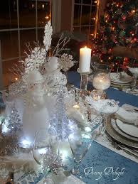Snowflakes Snowmen Christmas Centerpieces Christmas Tablescapes Christmas Table Settings