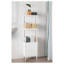 Dynan Shelving Unit With Cabinet White 40x27x134 Cm Ikea Ikea Sma Badrum Skapdorrar