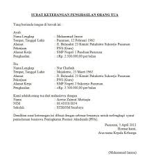 Contoh Surat Penghasilan Orang Tua Yang Baik Dan Benar Di 2020 Surat Orang Penuaan