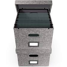 Amazon Com File Boxes For Hanging Files Decorative Filing Organizer With Lid Filing Box Features Patent Pen Hanging Files File Boxes Hanging File Folders