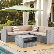 Suncrown 4pcs Outdoor Patio Furniture Grey Wicker Sectional Sofa Set With Red Cushions And Glass Coffee Table Walmart Com Rattan Patio Furniture Outdoor Patio Furniture Sets Patio Furniture Sets