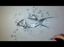How To Draw A Fish In Water Video Tutorial In Easy Step By Step Is Presented For Beginners Level This Can Be Tough To Kid Cool Drawings Drawings Water Drawing