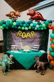 Dinosaur Birthday Party Desert Table Dinosaur Birthday Party Decorations Dinosaur Theme Party Dinosaur Themed Birthday Party