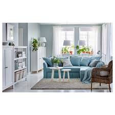 Holmsund Sleeper Sectional 3 Seat Orrsta Light Blue Ikea Blue Living Room Decor Light Blue Sofa Living Room Light Blue Couch Living Room