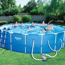 This Complete Above Ground Pool Set Includes The Pool A Sand Filter Pump Ladder Pool Cover Ground Cloth And Maintenan Best Pool Vacuum Pool Swimming Pools