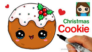 How To Draw A Cookie For Christmas Easy Cute Drawings Christmas Drawing Easy Christmas Drawings