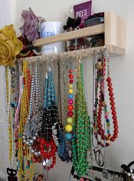 Ikea Bekvam Spice Rack Turned Into A Diy Jewelry Holder Hang Necklaces From The Added Cup Hooks Ikea Jewelry Storage Ikea Spice Rack Ikea Hack