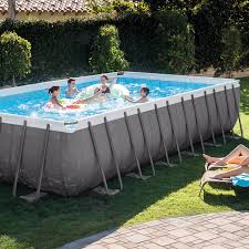 Intex 24 X 12 X 52 Ultra Frame Rectangular Above Ground Swimming Pool Set Rectangular Pool Rectangle Pool Above Ground Swimming Pools