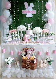 Rabbit Theme Birthday Party Ideas Photo 1 Of 21 Easter Birthday Party Bunny Birthday Party Bunny Birthday Party Decorations