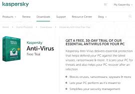 Kaspersky Free Trial Antivirus Try Internet Security Free Trial Software