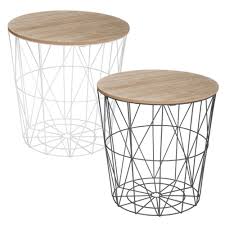 Korbtisch Couchtisch Beistelltisch Metallkorb Runder Wohntisch Couchtisch Wg Zimmer Beistelltisch Korb Tisch Wohnzimmertisch Runder Wohnzimmertisch