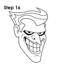 Draw The Joker Step 16 Joker Drawings Easy Drawings Joker Drawing Easy
