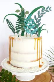 The Cake Topper For Tropical Gatherings Or If You Just Want To Pretend You Re Somewhere Tropica Greenery Cake Baby Shower Cake Topper Wedding Cake Decorations