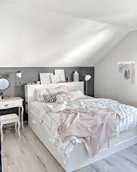 Scandi Bedroom Brimnes Bed Ikea Dark Wall Bedroom Goals Luxusbettwasche Brimnes Bett Bett Tagesdecke