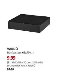 Ikea Braunschweig Vardo Bettkasten Schwarz 65x70 Cm Bettkasten Kuche Und Haushalt Ikea Nockeby