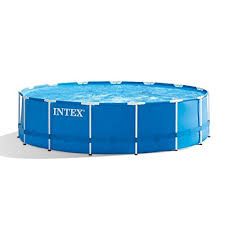 Intex Metal Frame Pool Set With Filter Pump Ladder Ground Cloth And Pool Cover 18 Ft X 48 In Above Ground Swimming Pools Round Above Ground Pool Intex