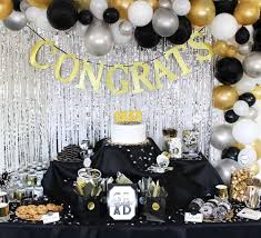 Graduation Party Catchmyparty Com Graduation Party Table Gold Graduation Party Graduation Party Desserts