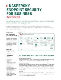 Kaspersky Endpoint Security For Business Advanced Datasheet Manualzz