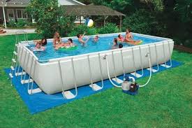 Ground Swimming Pool Practical To Assemble With Ladder Idfdesign
