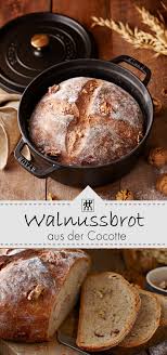 Saftiges Walnuss Brot Aus Der Cocotte Brot Ganz Einfach Selber Backen Ohne Backautomat In Der Guss Brot Backen Brot Backen Rezept Einfach Brot Rezept Einfach