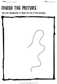 No Prep Finish The Picture Finish The Drawing 40 Pics Finish The Drawing Worksheets Art Classroom Homeschool Art