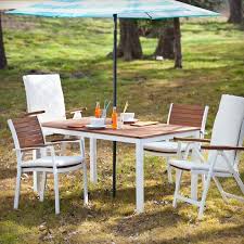 Southern Enterprises Inc Od2710 Mandalay Outdoor Rectangular Table Soft White Outdoor Dining Outdoor Furniture Sets Outdoor Folding Chairs