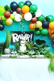 Dinosaurs Birthday Party Ideas Photo 1 Of 7 Dinosaur Birthday Party Dinosaur Birthday Balloon Garland