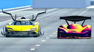 Srt Tomahawk Gtr Vs Koenigsegg Tornado Concept Drag Race 20 Km Youtube