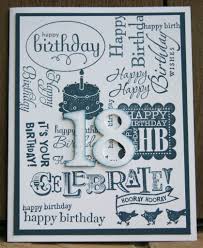 Stampin Up Collage Happy Birthday Handmade Card 18th Birthday Cards 21st Birthday Cards Birthday Cards