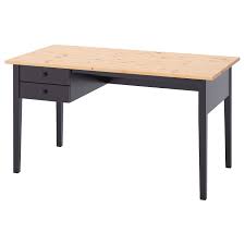 Arkelstorp Schreibtisch Schwarz Ikea Deutschland In 2020 Desk With Drawers Black Desk Ikea