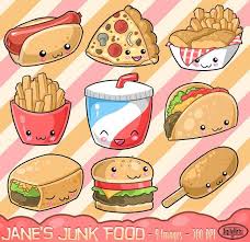 Kawaii Junk Food Clipart Cute Food Drawings Cute Doodles Cute Kawaii Drawings